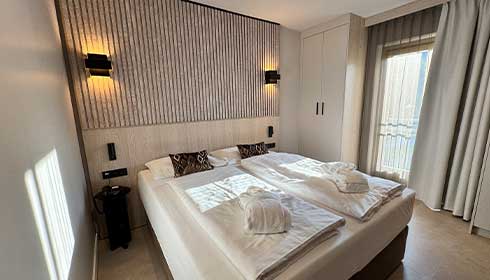 Frisch renovierte Zimmer